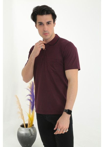 Baba Yakalı Cepli Desenli Model Klasik Kesim Tişört T-Shirt fırsatları
