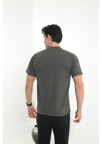 Baba Yakalı Cepli Nokta Desenli Model Klasik Kesim Tişört T-Shirt fırsatları