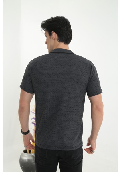 Baba Yakalı Cepli Nokta Desenli Model Klasik Kesim Tişört T-Shirt fırsatları