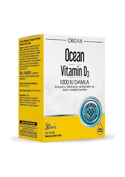 Ocean Vitamin D3 1000IU Damla 50 ml