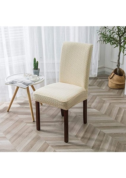 Yüksek Kaliteli Sandalye Kılıfı ,lıkralı ,yıkanabılır 1 Adet krem