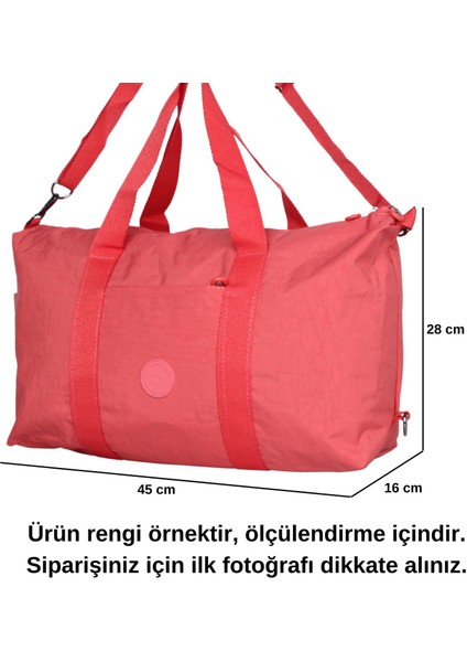 UR6021 Gri Klinkır Kumaş Plaj Spor ve Seyahat Çantası