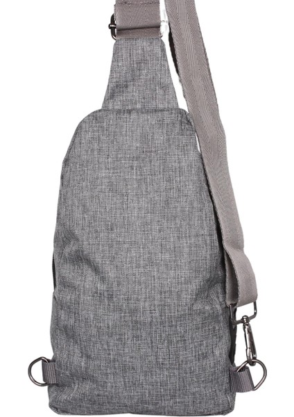 Np Çok Gözlü Kulaklıklı Unisex Body Bag Çapraz Gri Çanta indirimleri