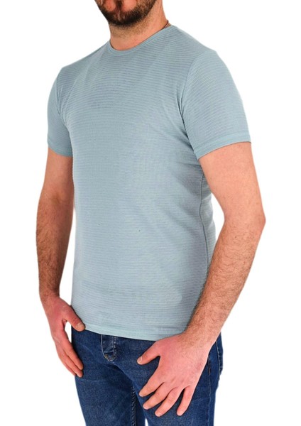 Erkek Sıfır Yaka Tişört T-383 BGL-ST01826