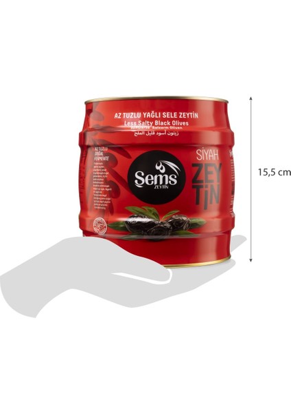 Şems Siyah Zeytin 2 Kg -291-320 Kalibre