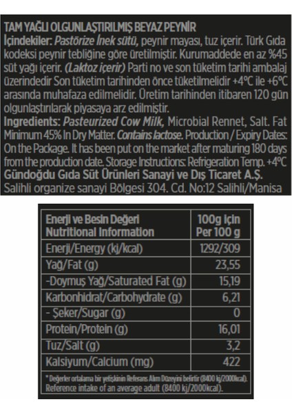 Klasik Inek Beyaz Peynir 660 gr