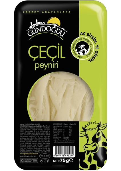 Liflif Çeçil Peyniri Aç Bitir 75 gr