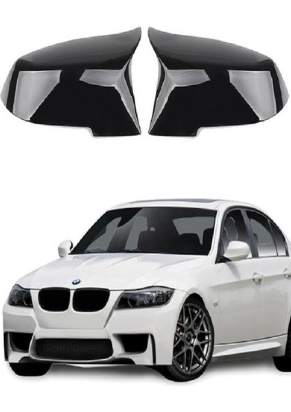 X-Large Garage Bmw 3 Serisi E90 09-12 Araca Özel Batman Yarasa Ayna Kapağı Pianoblack