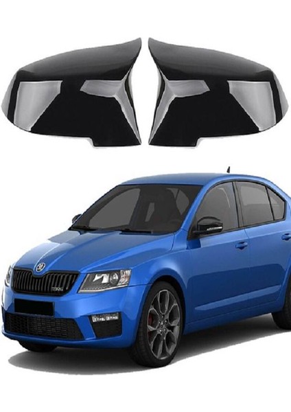 X-Large Garage Skoda Octavia 13-20 Araca Özel Batman Yarasa Ayna Kapağı Pianoblack