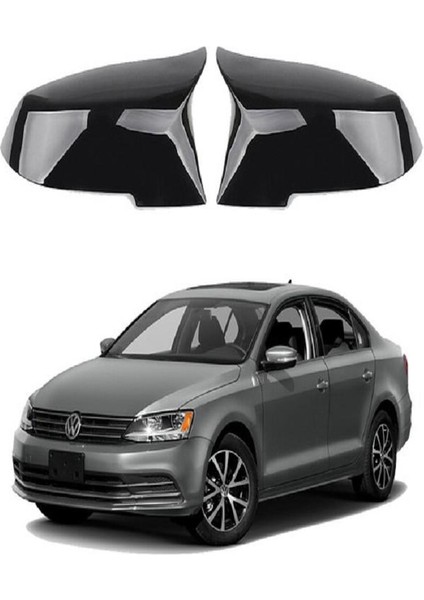 X-Large Garage Volkswagen Jetta 2011- Araca Özel Batman Yarasa Ayna Kapağı Pianoblack