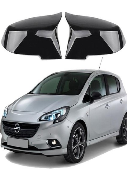 Opel Corsa E 2014- Araca Özel Batman Yarasa Ayna Kapağı Pianoblack