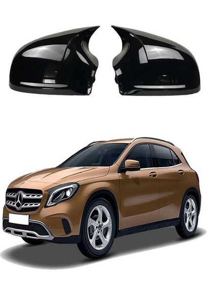 X-Large Garage Mercedes Gla Serisi X156 Araca Özel Batman Yarasa Ayna Kapağı Pianoblack