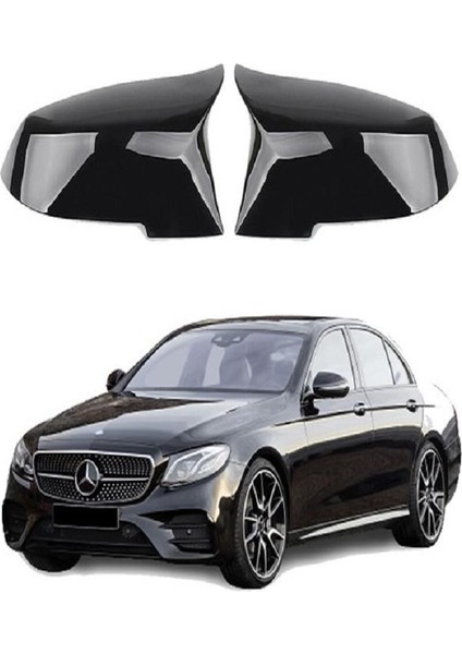 X-Large Garage Mercedes E Serisi W213 Araca Özel Batman Yarasa Ayna Kapağı Pianoblack