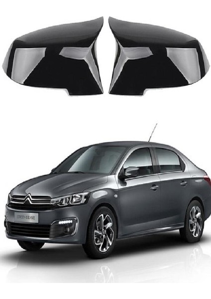 X-Large Garage Citroen C-Elyese Araca Özel Batman Yarasa Ayna Kapağı Pianoblack