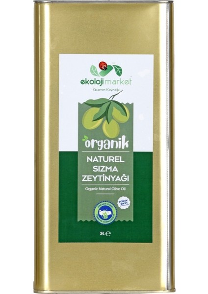 Soğuk Sıkım Zeytinyağı 5 Lt Teneke