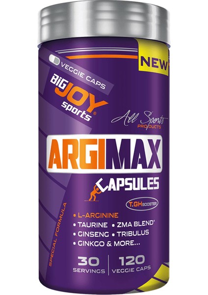 Bigjoy Argimax 120 Kapsül Arginin