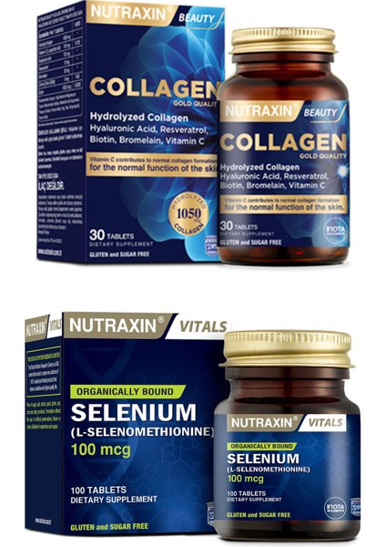 Hyalüronik Asit, Biotin,Çinko Içeren Hidrolize 30 Tablet+Selenyum 100 Mcg 100 Tablet