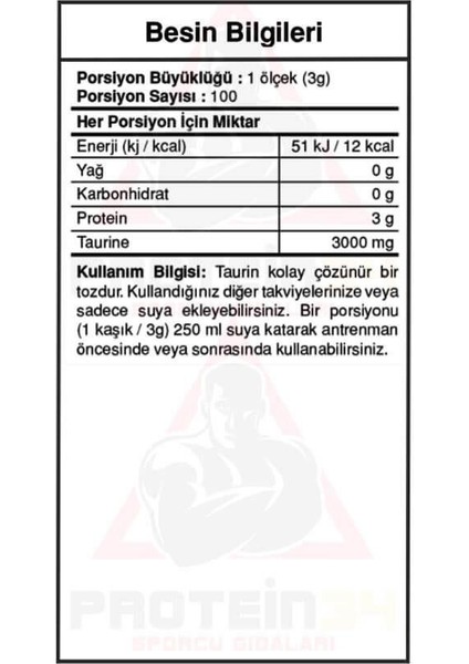 Bigjoy Taurine Powder 300 Gr