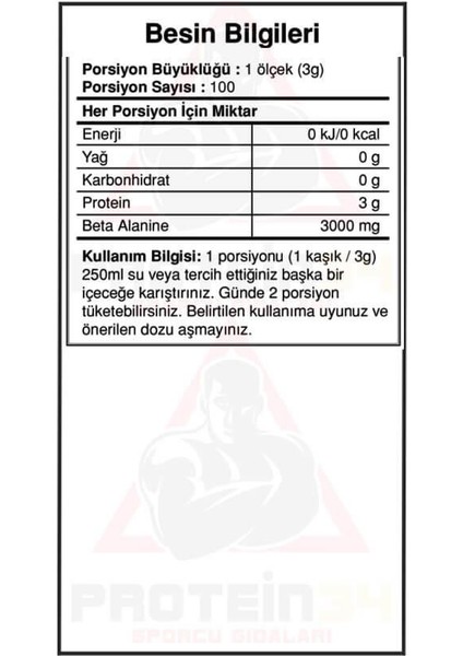 Bigjoy Beta Alanine Powder 300 Gr Aromasız