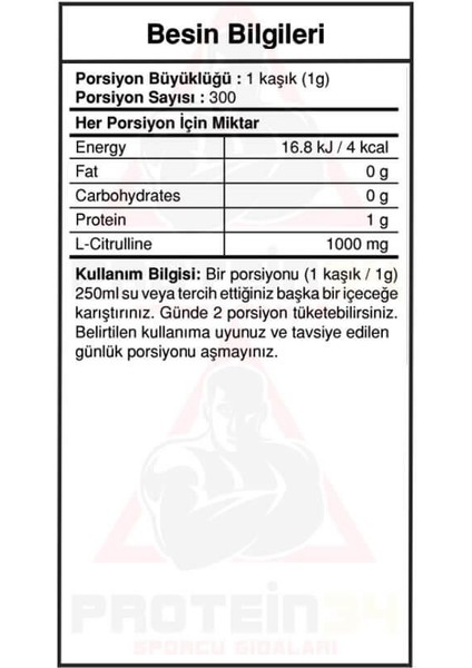 Sports-Cıtrullıne Powder 300 Gr