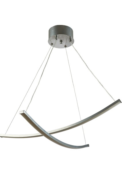 Almira Gri Kasa Beyaz Renkli Modern Ledli Ikili Avize