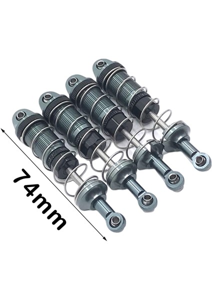 4x Rc Araç Metal Şok Emici Damper ZP1003 Araç Dıy Aksesuarları Titanyum (Yurt Dışından)
