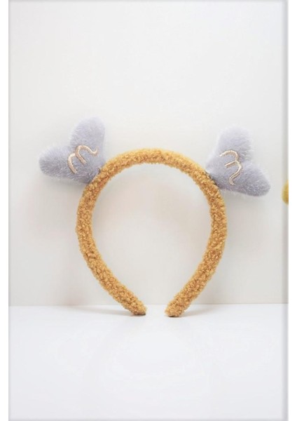 Geyik Boynuzu Peluş Taç Kahverengi Taç Kadın Kız Saçtoka 11186