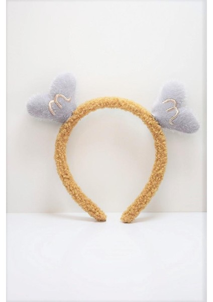 Geyik Boynuzu Peluş Taç Kahverengi Taç Kadın Kız Saçtoka 11186 modelleri