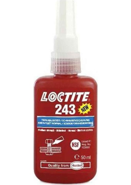 Loctite 243 Orta Mukavemetli Vida Sabitleyici 50 Ml