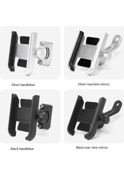4.0-6.5cm Motosiklet Için Cep Telefonu Tutucu - Gümüş(Yurt Dışından) fırsatları