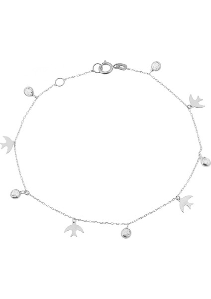 Altın Beyaz Anka Kuşu Bileklik