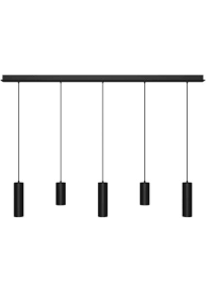 Masa Üsütü Beşli LED Avize Gün Işığı LED Ampullü 120 cm Taban