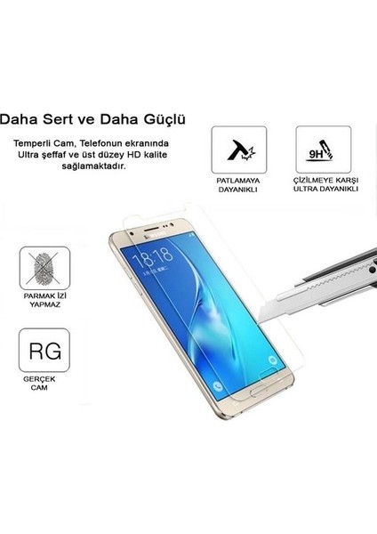 Samsung Galaxy Note 4 Ekran Koruyucu Kısa Temperli Sert Cam 9H Kırılmaz Cam Koruma Maxi