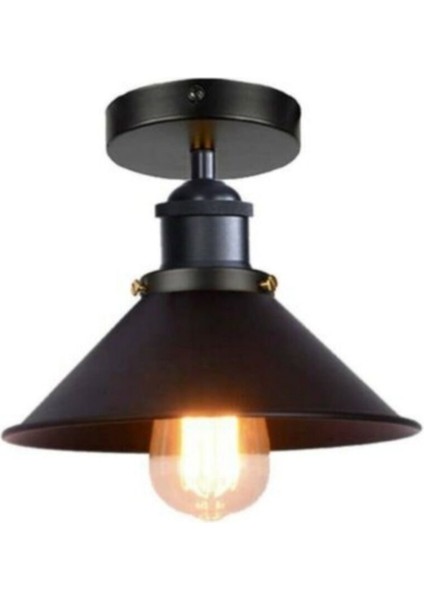 Retro Rustik Vintage Metal Avize Armatür 22 cm En