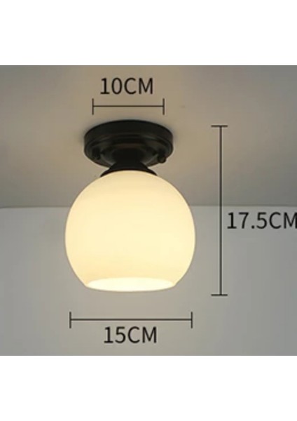 Modern Spor Tekli Tavan Avize Opal Beyaz Cam