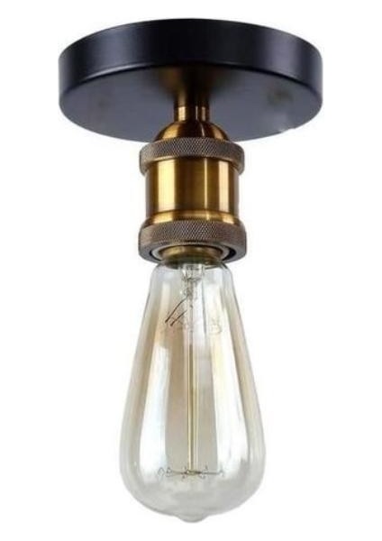 Retro Mat Gold Metal Tavan Avize Armatür Aplik 10CM