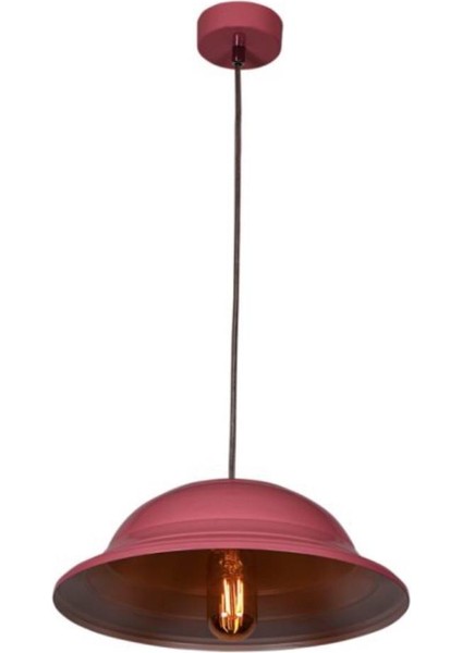 Retro Metal Sarkıt Avize Pembe Içi Beyaz