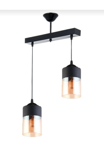 Retro Ikili Sıralı Sarkıt Avize 30 cm En