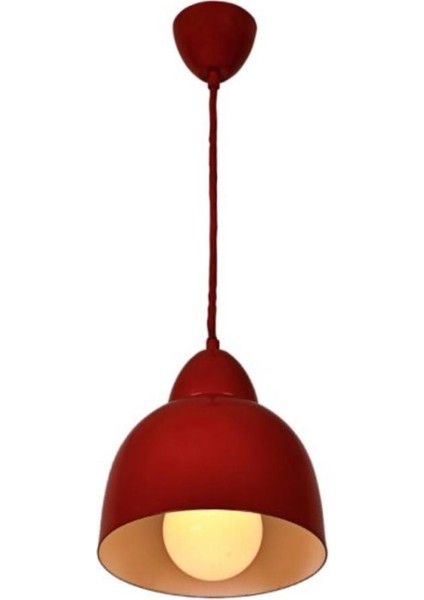 Metal Sarkıt Avize Kırmızı Içi Beyaz fiyatları