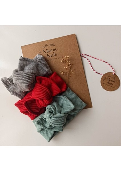 Kız Bebek Çocuk 3 Lü Ribana Bandana Seti Gky