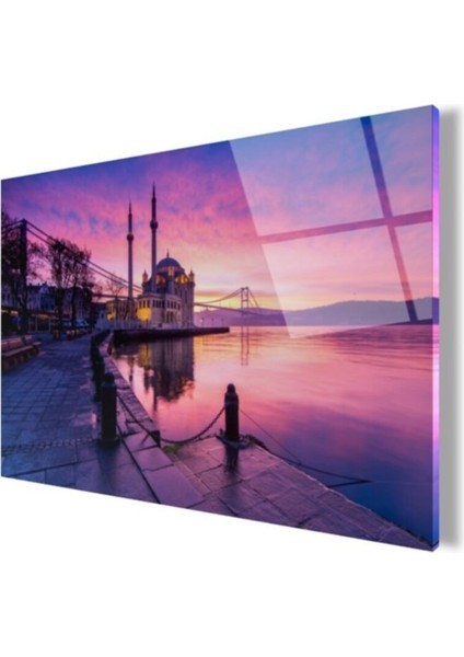 Istanbul Manzara Cam Tablo 50 x 70 cm