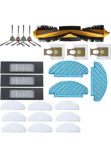 Ecovacs Için Yedek Parça Fırça Toz Torbası Filtre Kiti Deebot Ozmo T8 T8 Aıvı Robot Süpürge Aksesuarları (Yurt Dışından)
