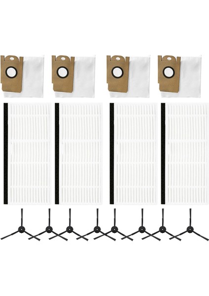 Lydsto R1 Robot Süpürgesi Için 16 Adet Yedek Parça Yan Fırça Filtre Toz Torbası Vakum Aksesuarı (Yurt Dışından)