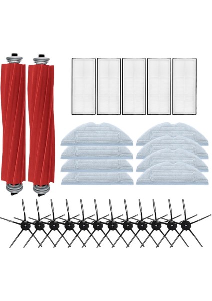 Roborock S7 S70 S75 Için S7MAX T7S Paspas Bezi Yıkanabilir Hepa Filtre Yan Fırça Elektrikli Süpürge Ana Fırça Aksesuarları (Yurt Dışından)