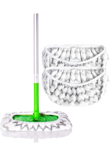 Swiffer Sweeper Moplarla Uyumlu 2'li Mikrofiber Yeniden Kullanılabilir Paspas Pedleri Islak ve Kuru Kullanım Için Yıkanabilir Paspas Pedleri (Yurt Dışından)