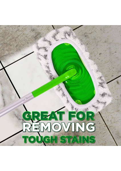 Swiffer Sweeper Moplarla Uyumlu 2'li Mikrofiber Yeniden Kullanılabilir Paspas Pedleri Islak ve Kuru Kullanım Için Yıkanabilir Paspas Pedleri (Yurt Dışından)