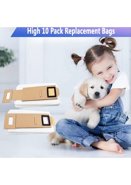 10 Paket Toz Torbası Aksesuarları Xiaomi Roborock S7 T7S T7PLUS T7S Artı, Elektrikli Süpürge Torbaları Otomatik Emme Istasyonu (Yurt Dışından) fırsatları