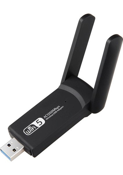 Dual Band USB 3.0 Adaptör Kablosuz Wifi Alıcı AC1200 Mbps
