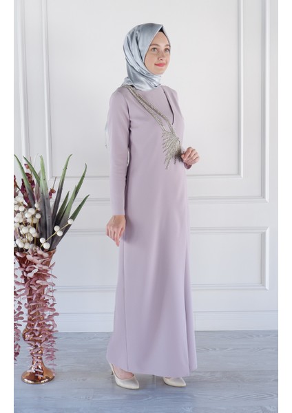 Demet Ipek Abiye 20YD-5461 Gül Kurusu
