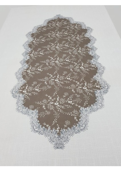 Meltem Baskılı Keten Kumaş Kreme Kahve Masa Örtüsü Dikdörtgen 160x220 cm - 1142 fırsatları